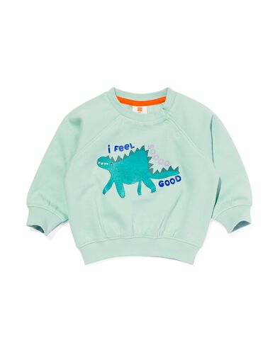 baby sweater dino mintgroen