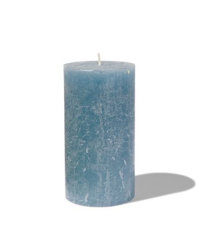 rustieke kaars - 7x13 - blauw