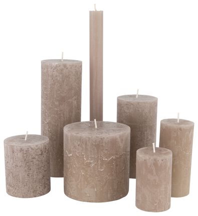 rustieke kaarsen taupe