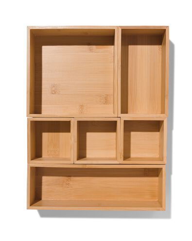 lade organizer 32,5x25x5,5 6-delig bamboe