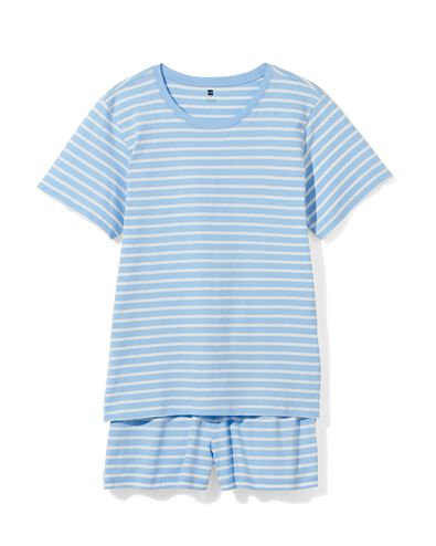 damesshortama katoen blauw