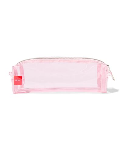 etui transparant roze