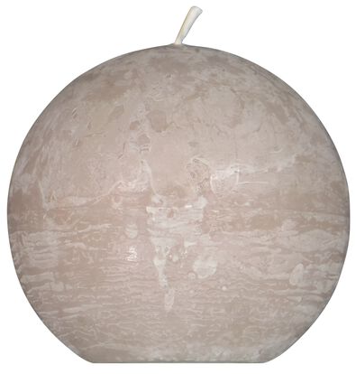 rustieke bolkaars &Oslash;7.6cm taupe