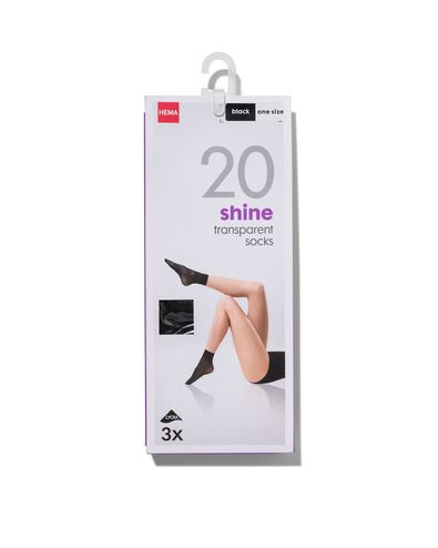 3-pak licht glanzend pantysokken 20 denier