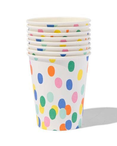 bekers karton confetti 250ml - 8 stuks