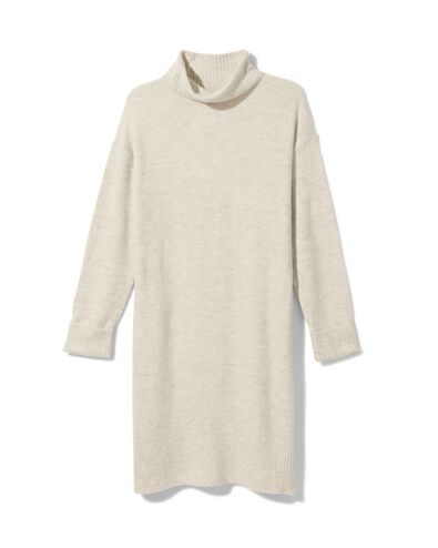 dames jurk met col gebreid Vicky beige