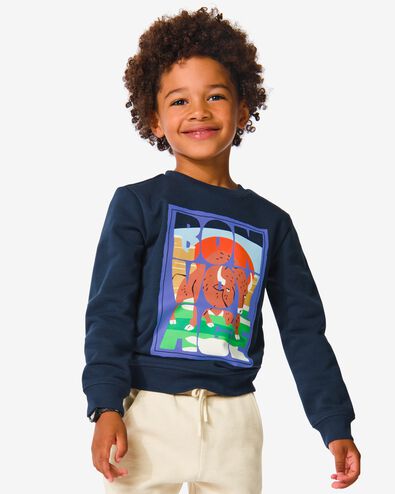 kinder sweater bonvoyage donkerblauw