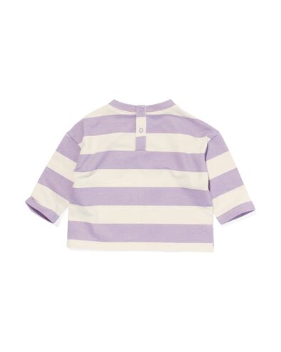baby shirt strepen ongebleekt paars