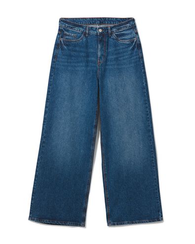 dames jeans wide leg middenblauw