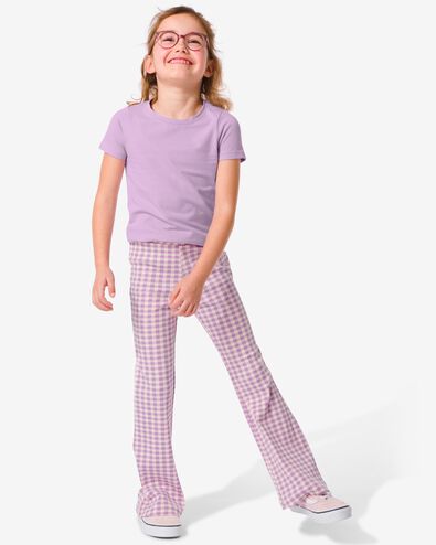 kinderlegging flared met ribbels paars