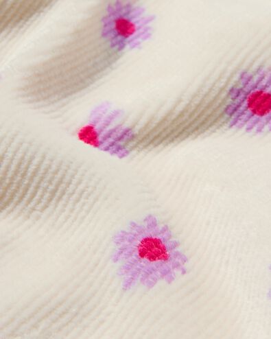 babysweater rib velours met ruffle ecru