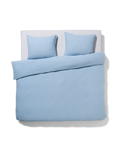 dekbedovertrek katoen mousseline 200x200/220 blauw