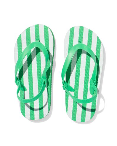 kinder teenslippers strepen groen