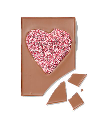 melkchocolade tablet met hart 200gram