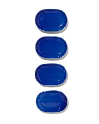 serveerschaaltjes &Oslash;11cm aardewerk 4 stuks blauw
