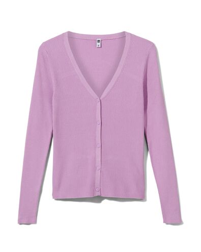 damesvest rib Ornella lila
