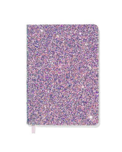 notitieboek A5 gelinieerd met glitters