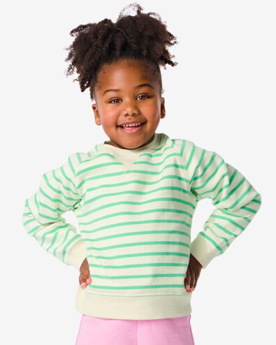 kindersweater strepen groen