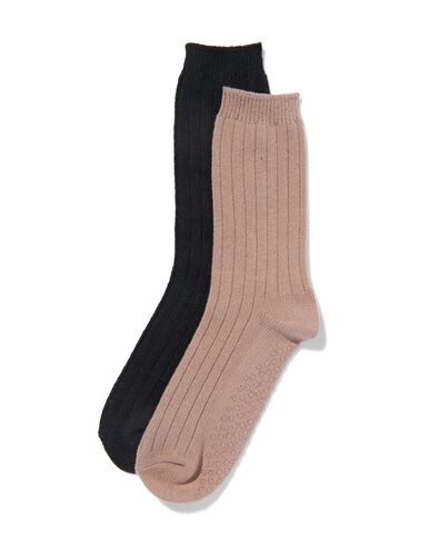 dames huissokken - 2 paar beige