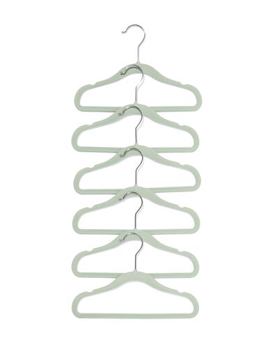 kledinghanger klein velours mint - 6 stuks