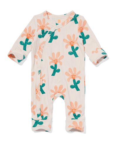 newborn meegroei jumpsuit met bamboe ecru