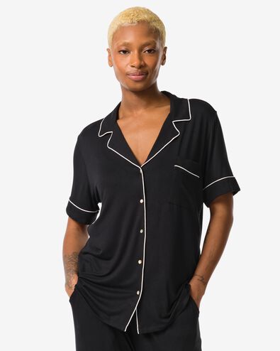 damesnachtshirt viscose zwart