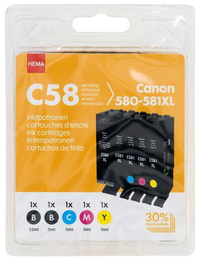 HEMA cartridge C58 voor de Canon 580-581XL zwart/kleur