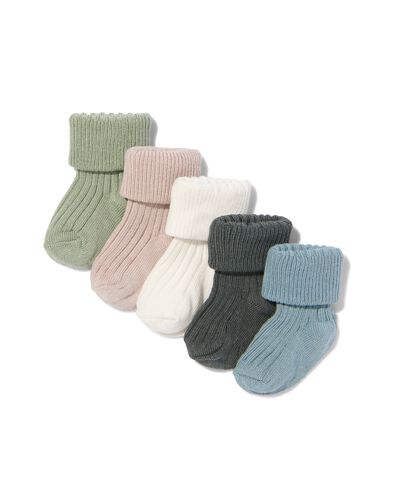 babysokken met bamboe - 5 paar blauw