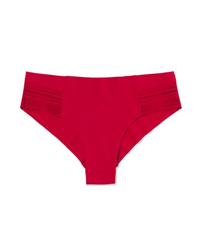 dames brazilian micro met kanten inzet rood