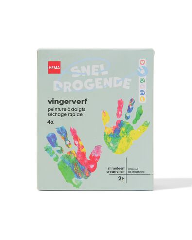 sneldrogende vingerverf - 4 stuks