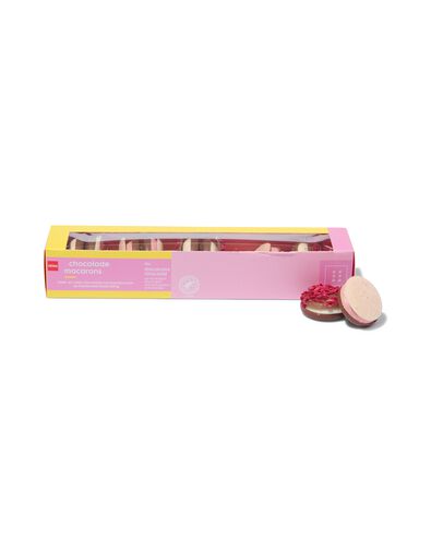 macarons chocolade roze - 10 stuks