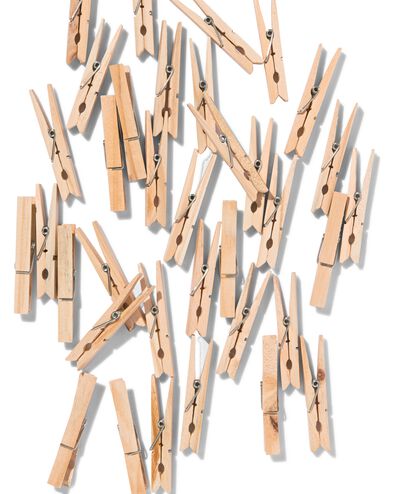 wasknijpers hout - 36 stuks