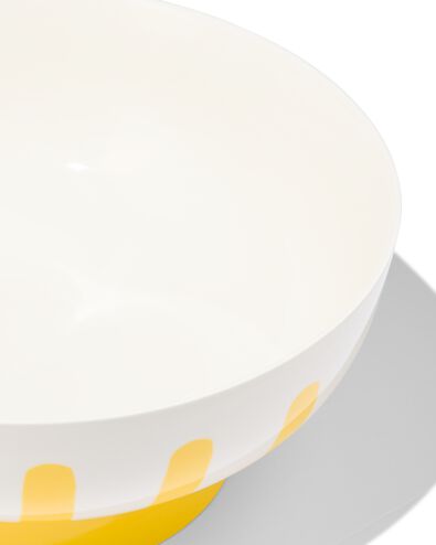 saladeschaal op voet &Oslash;26cm Tafelgenoten new bone wit met geel