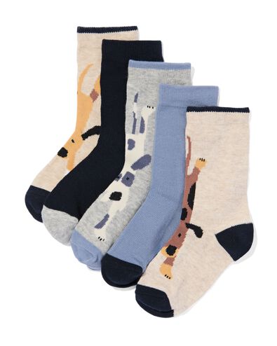 kindersokken met katoen - 5 paar beige