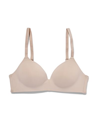 voorgevormde bh zonder beugel recycled/micro beige