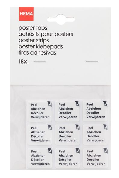 poster tabs - 21x25mm - 18 stuks