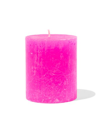 rustieke kaarsen fluor roze