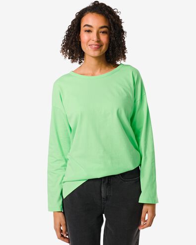 dames t-shirt Daisy groen