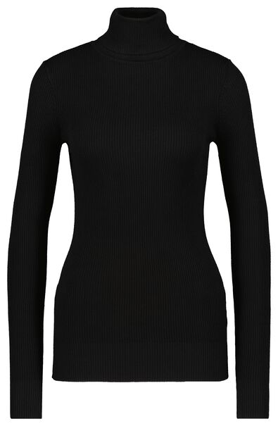 dames top met col zwart