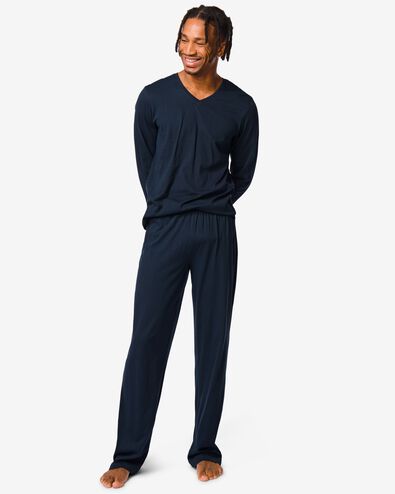 heren pyjama donkerblauw