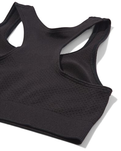 kinder sporttop naadloos zwart