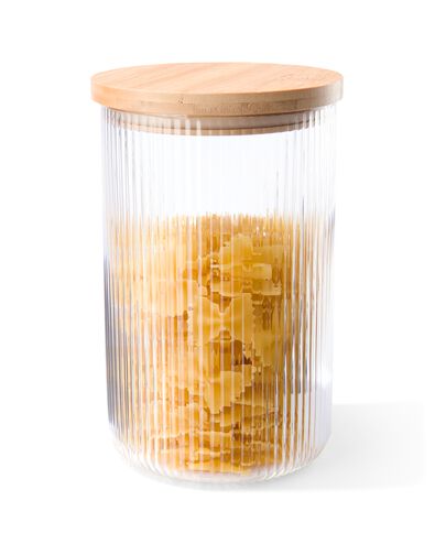 voorraadpot glas 1.7L gestreept