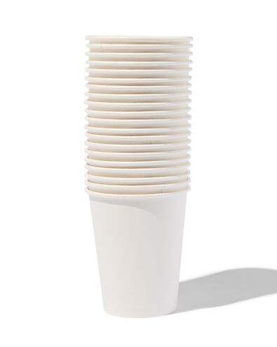 papieren bekers - 250 ml - wit - 20 stuks