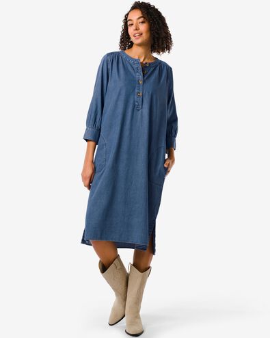 damesjurk Lola middenblauw