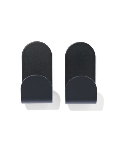 plakhaken rvs zwart 5x2.5 - 2 stuks