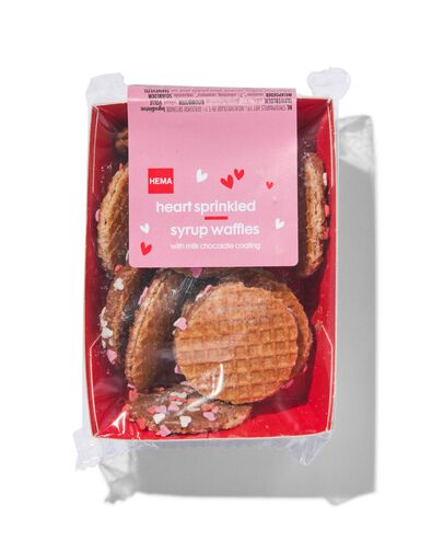 stroopwafels met chocolade en hartjes 145gram