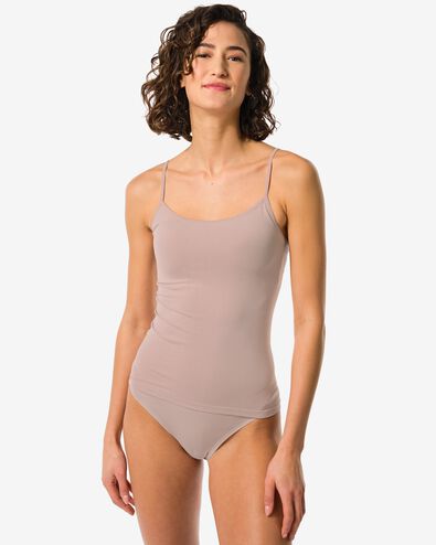 dameshemd naadloos micro beige