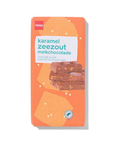 chocoladereep melk karamel zeezout 180gram