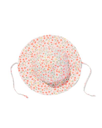 baby zonnehoed katoen met bloemen multi