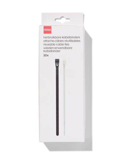 herbruikbare kabelbinders - 50 stuks